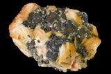 Cerussite Crystals with Bladed Barite on Galena - Morocco #165735-2